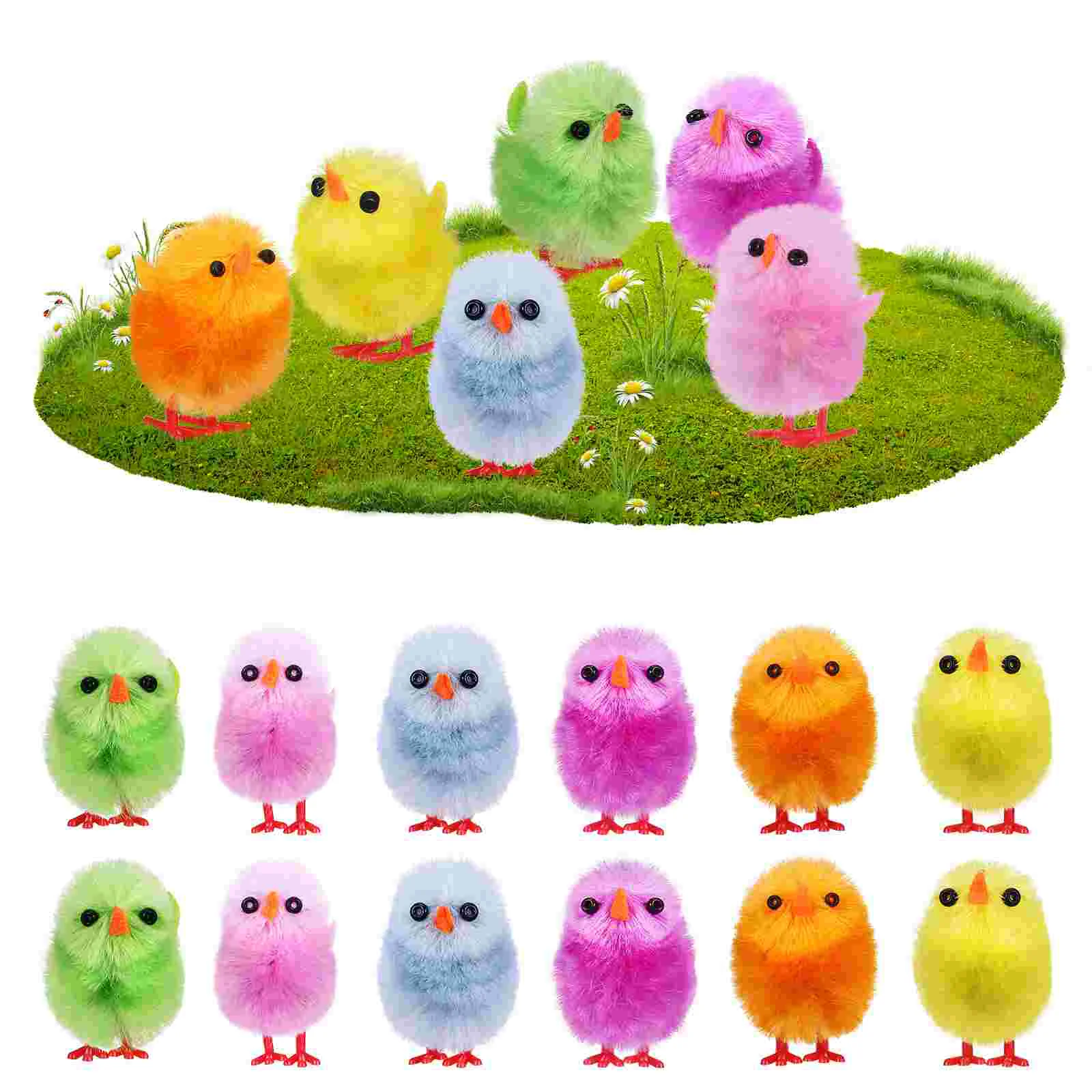 

18 Pcs Easter Chickens Fluffy Easter Chicks Fake Easter Chickens Small Chicks Baby Chickens Easter Decorations