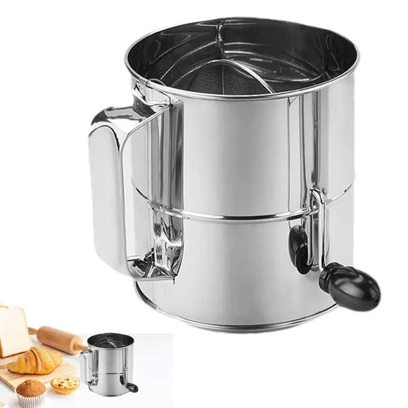 Сито для выпечки сито муки из нержавеющей стали ручное чашек и сахара в порошке