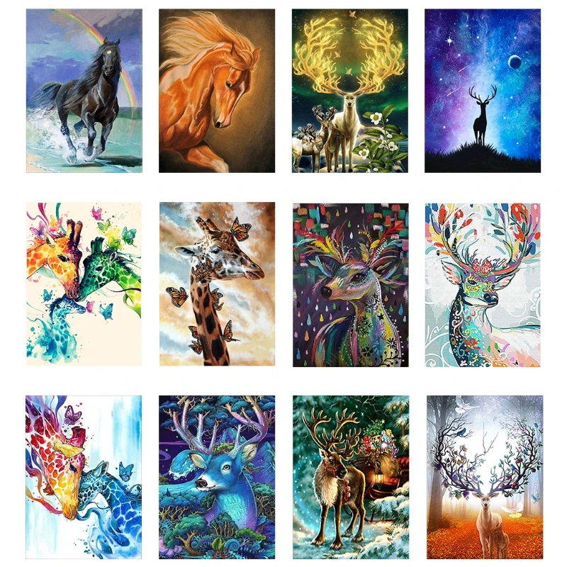 

Sika Deer 5D Full Drill Embroidery for Cross Stitch DIY for Rhi