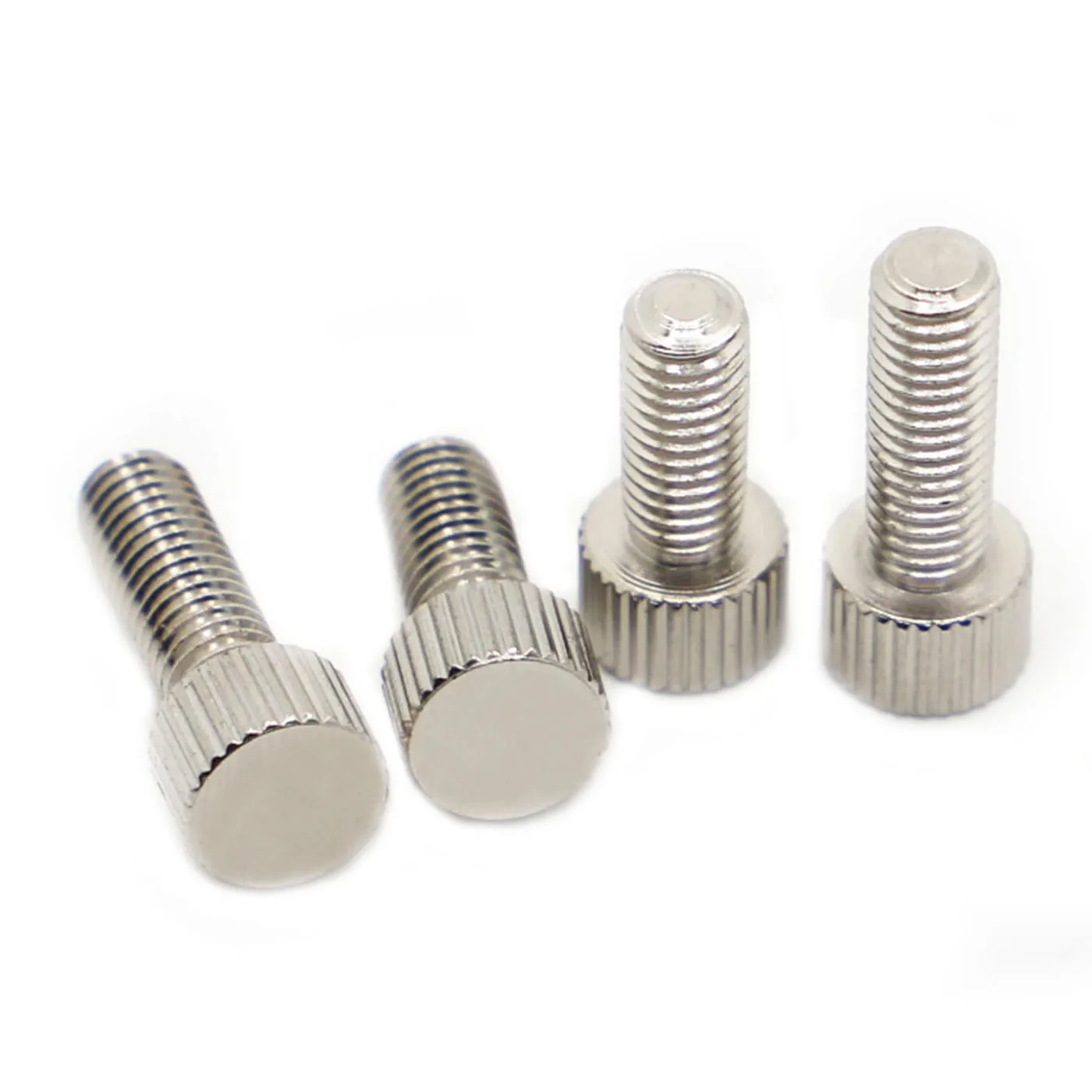 

5pcs Nickel Plated Carbon Steel Thumb Screws Plain Type Metric Knurled Head Manual Adjustment Screw Bolt M3 M4 M5 M6