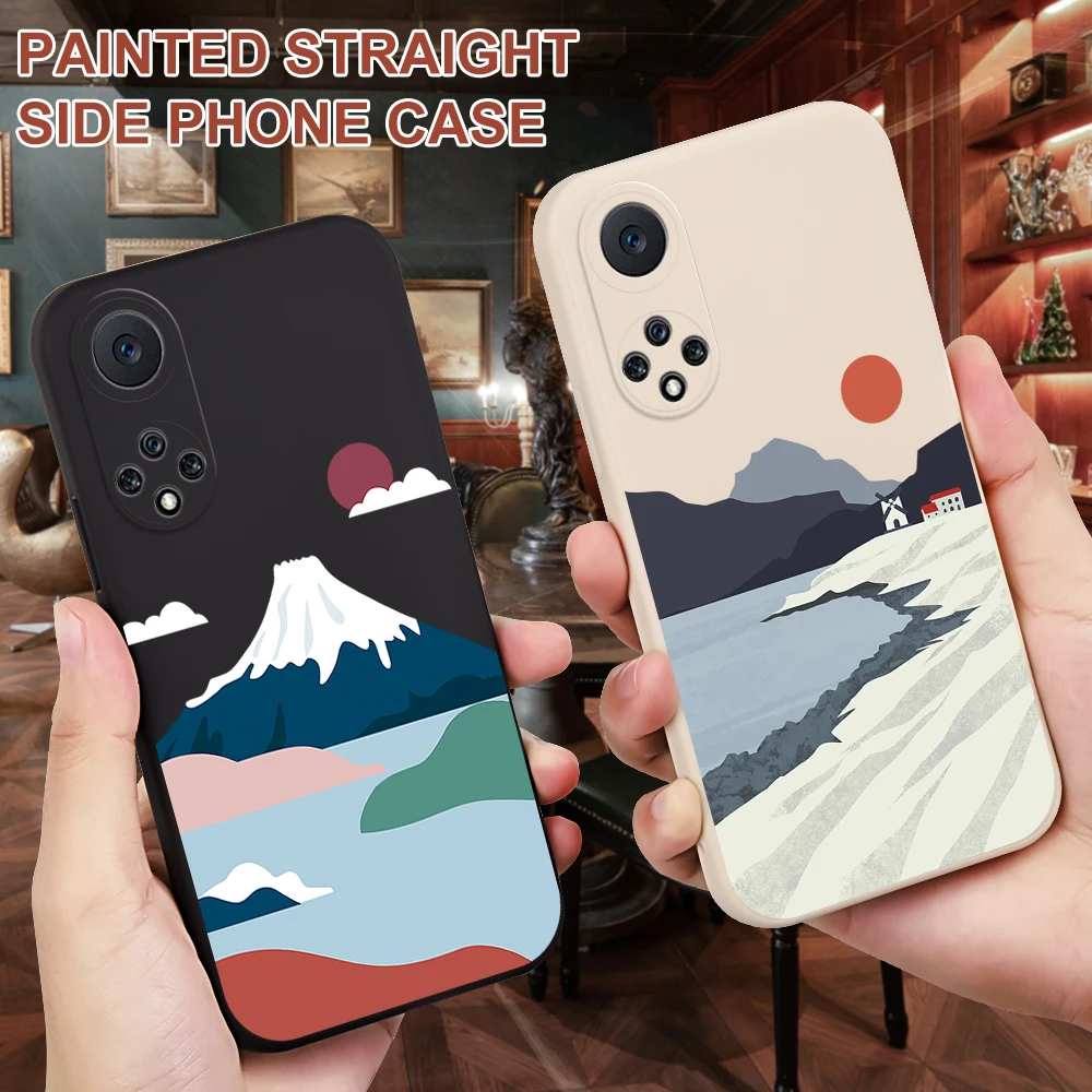 

Oil Painting Silicone Phone Case For Huawei Nova 7 6 9 SE 8 7 6 5 4 Cover Funda For Huawei Nova 8i 7i 5T 5i 4E 7 Pro Soft Case