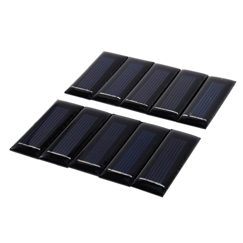 

50Pcs Mini Solar Panel New 0.5V 100MA Solar Cells Photovoltaic Panels Module Sun Power Battery Charger DIY 53X18x2.5Mm