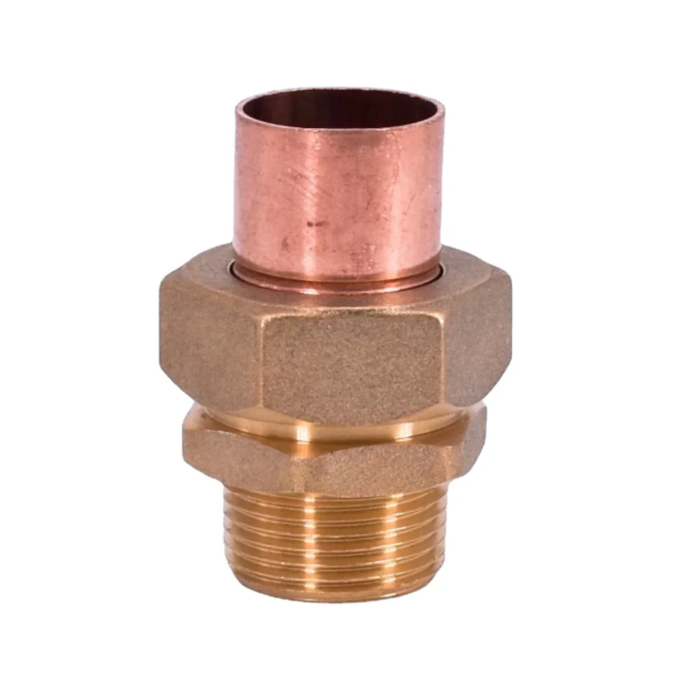 

1/4" 3/8" 1/2" 3/4" 1" -4" BSP Male Brass To Copper Solder Cup Connector End Feed Plumbing Fitting Coupler For Air Conditioner