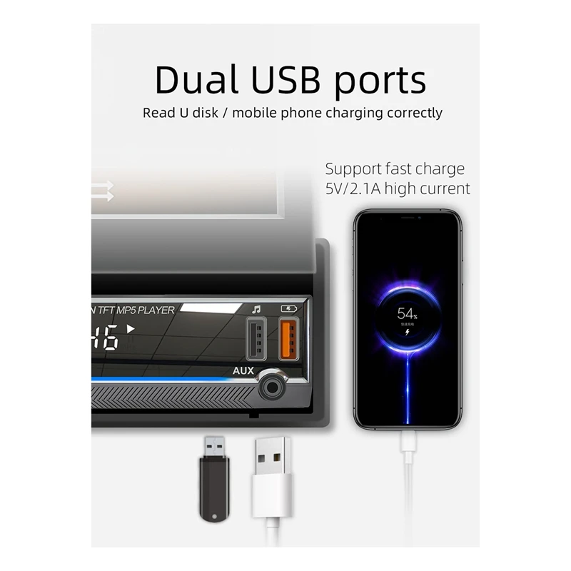 7-дюймовый автомобильный плеер радиоприемник мультимедийный универсальные