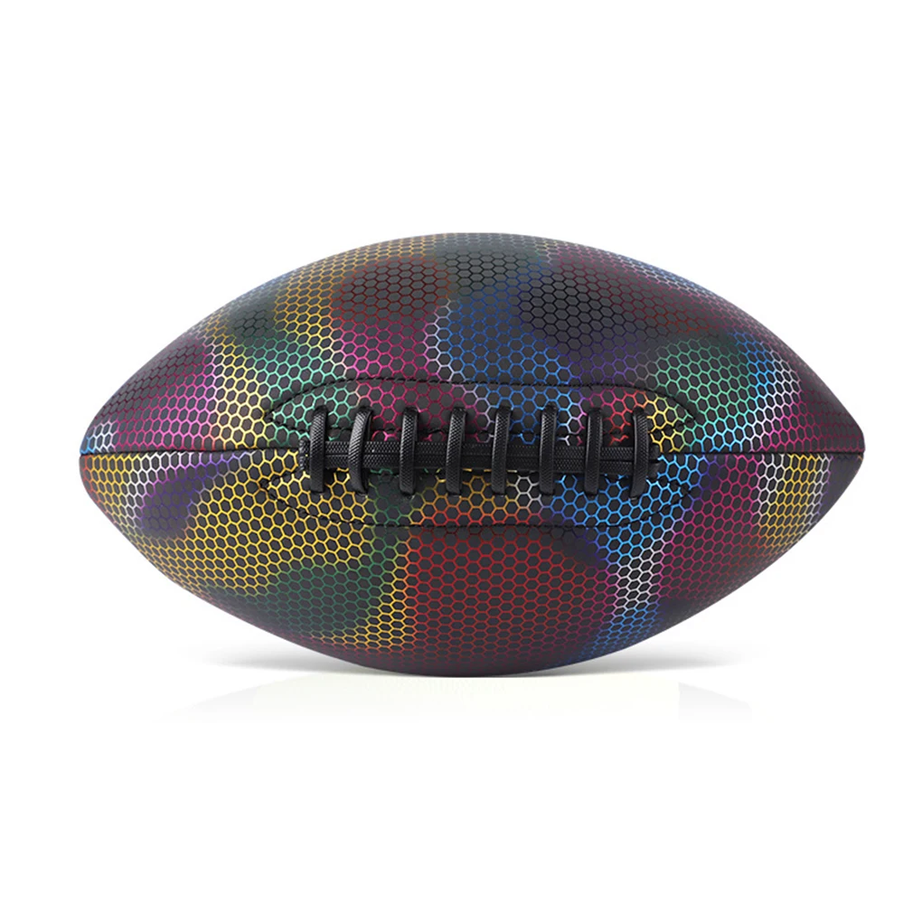 

Lightweight Colorful Rugby High-elastic Rubber Compact Team Training Ball Anti-skidding Football Sport Accessories NO.6