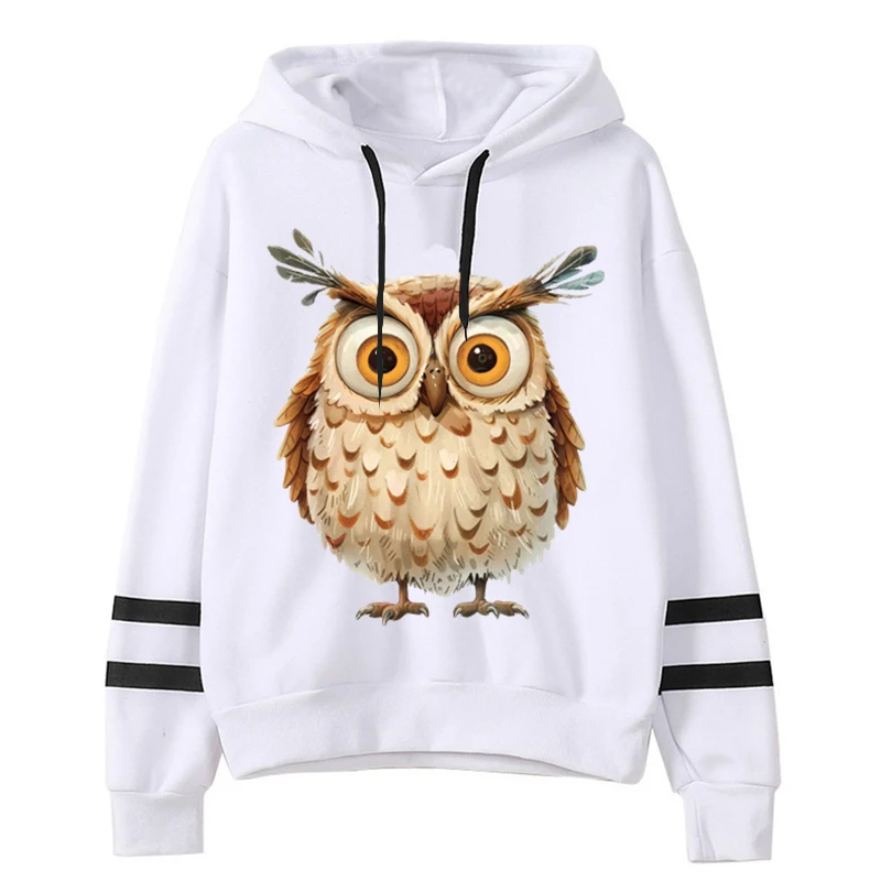 Толстовка унисекс с забавной мультяшной милой совой толстовка капюшоном принтом