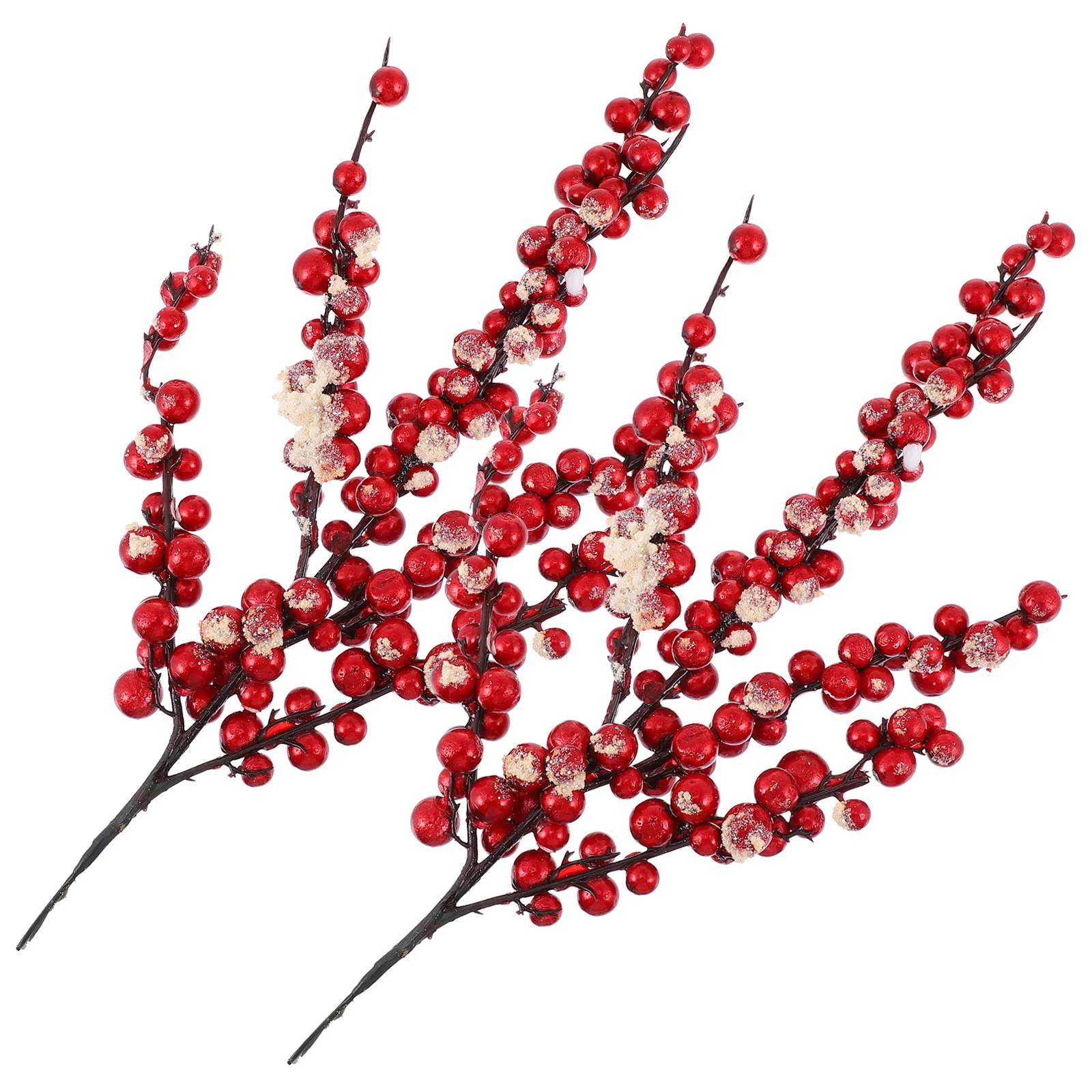 

Berry Christmas Artificial Stems Berries Picks Fake Tree Redwreath Decoration Holiday Golden Faux Pick Branch Branches