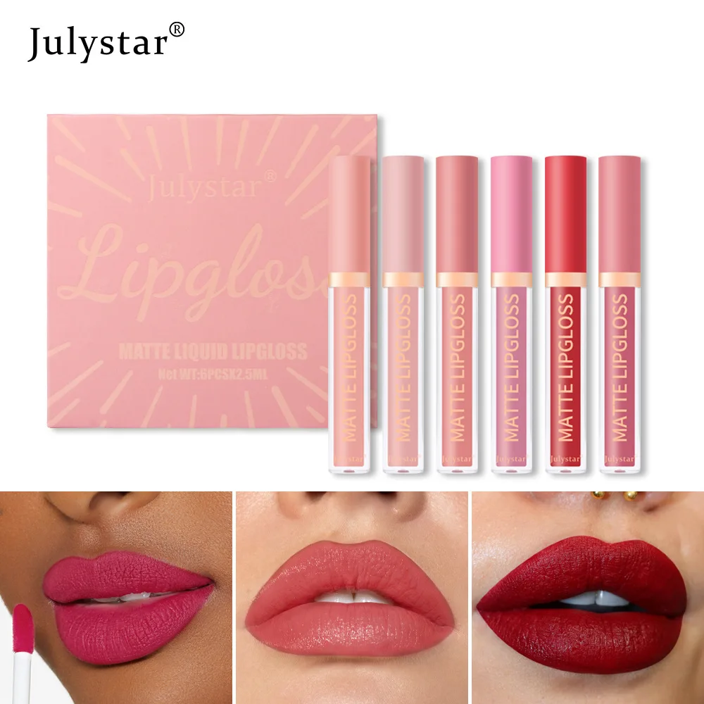 

6 Color Lip Gloss Moisturizer Lip Balm Liquid Lipstick Beauty Glazed Oil High Quality Professional Makeup Cosmetics