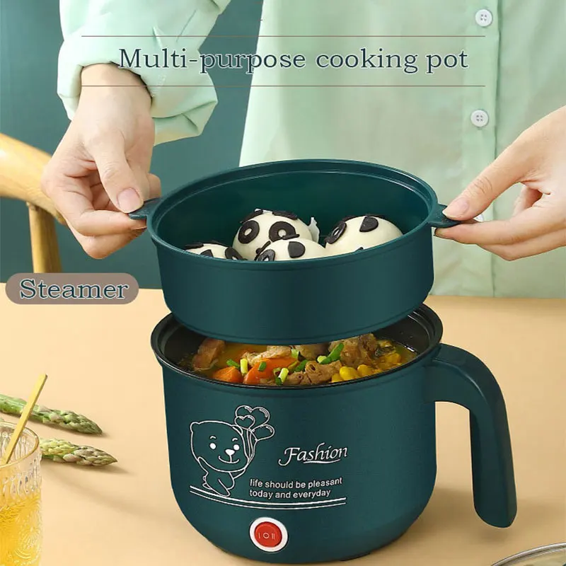 

Mini Electric Pots 1.8L Rice Cooker Stainless Steel Cooking Machine Double Layer Hot Pot Multicooker Electric Cookers for Home