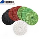 8 шт.компл. Профессиональные Алмазные Гибкие Влажные полировальные колодки 100 мм гранитные мраморные керамические шлифовальные диски