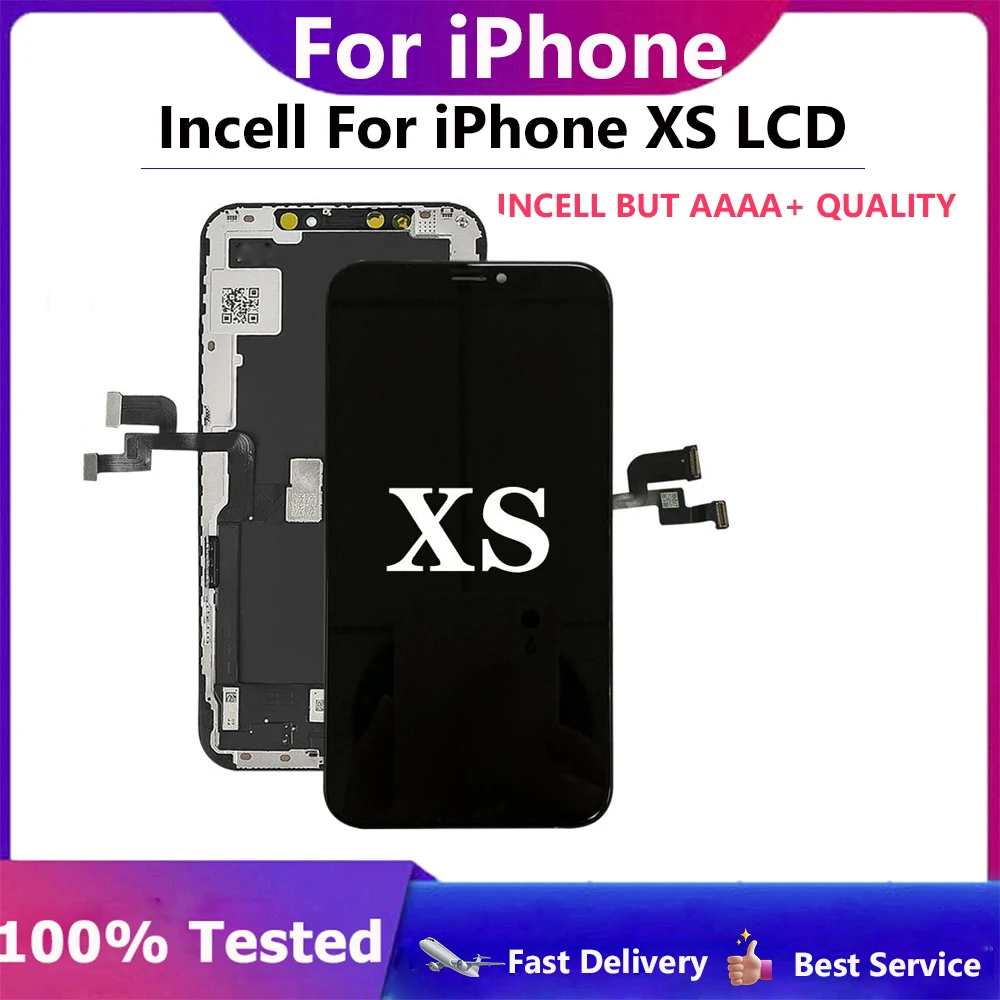 

Incell LCD With Waterproof Frame For iPhone XS Touch Panels Screen Display Digitizer Assembly Replacement Tesed No Dead Pixels
