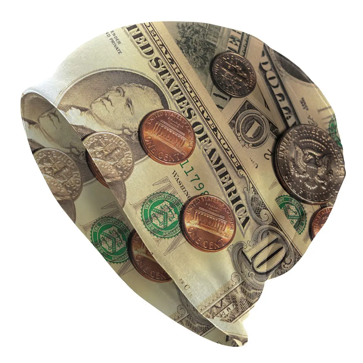 

Dollars Banknotes Bonnet Hats Knitting Hats Casual Autumn Winter Outdoor Skullies Beanies Hats Unisex Adult Spring Warm Cap