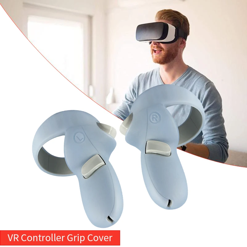 Защитный чехол для Meta Oculus Quest 2 VR Touch Controller противоударный силиконовый с кожаной