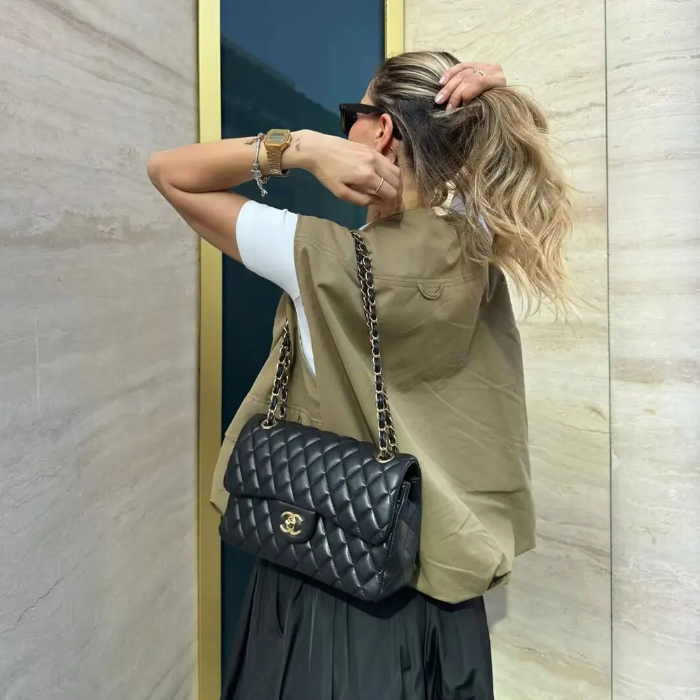 Модный женский Свободный жилет DUOPERI без рукавов с круглым вырезом женские