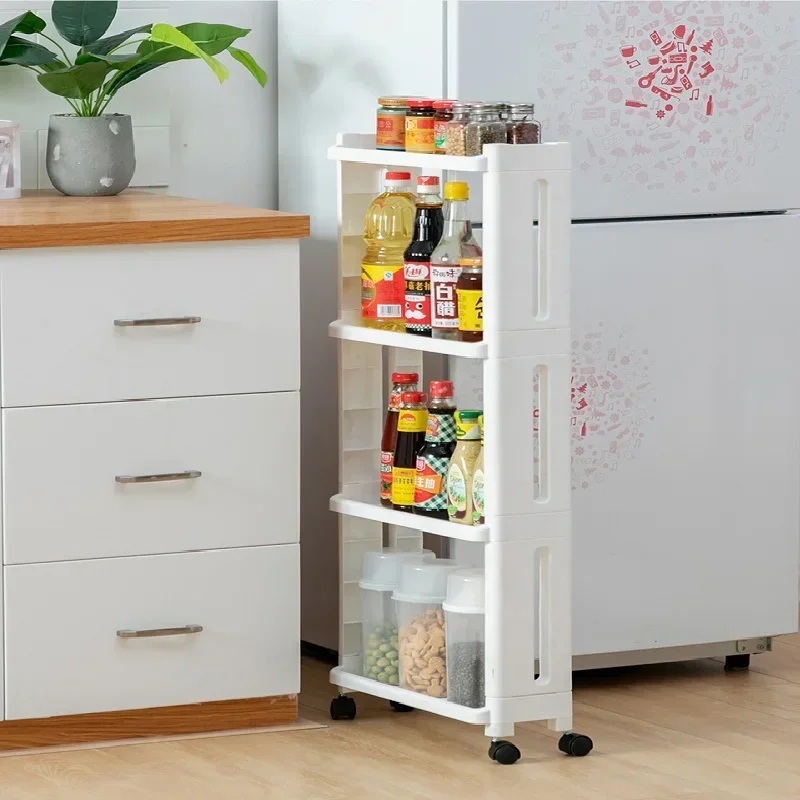 Стеллаж Для Хранения В Кухне И Ванной Комнате С Несколькими Отделениями На