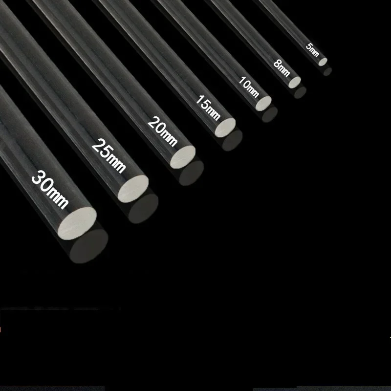 Прозрачный акриловый стержень из лисигласа диаметр 30 мм длинный 100 декор сделай