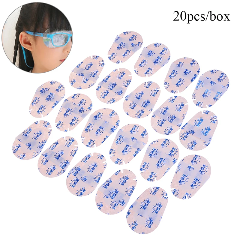 

20 шт./компл., многоразовые детские медицинские пластыри для глаз, нетканые тканевые очки, ортопедическая маска для амблиопии