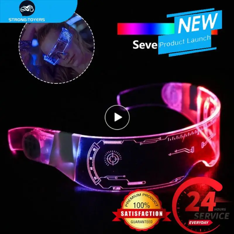 

LED Luminous Glasses EL Flashing Neon Bar Party LED Glasses Light Up Glasses Rave Costume Party Decor DJ Sunglasses Party Decor