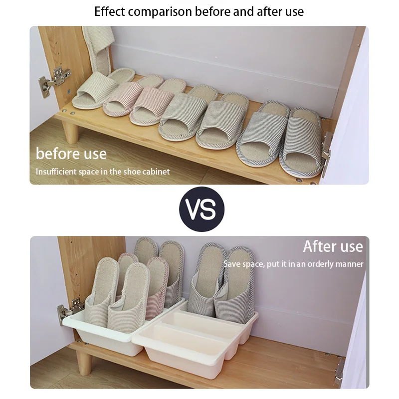 Simple Modern Nordic Style Vertical Economy Slippers Rack Space Home Shoes Storage images - 6