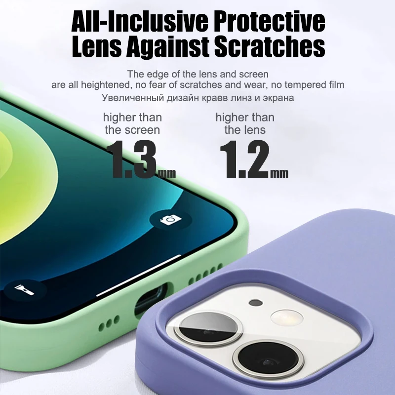 Фото Роскошный противоударный чехол для Apple iPhone 11 12 13 14 15 16 Pro Max Plus, чехлы из жидкого силикона, бампер, мягкий чехол, аксессуары для телефонов №2