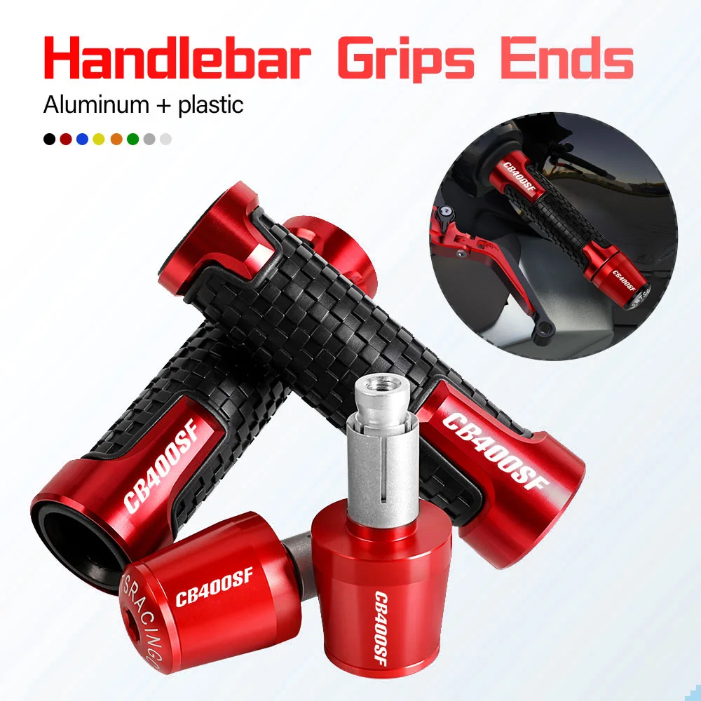 

7/8'' 22mm Motorcycle handlebar grips ends handle bar Anti-skid grip end FOR HONDA CB400SF 1992 1993 1994 1995 1996 1998 2021