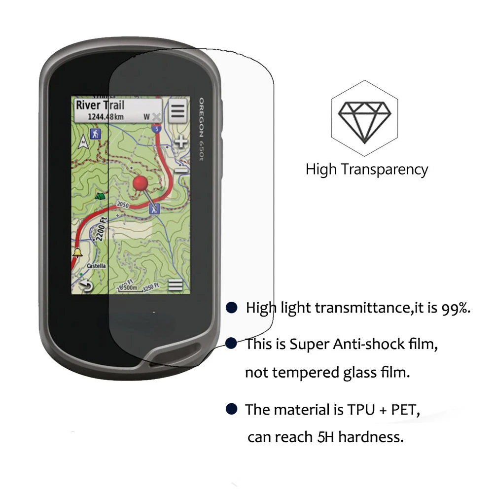 Защитная пленка для экрана GPS 3 шт. ультратонкая HD Прозрачная ПЭТ-пленка Garmin Oregon 600