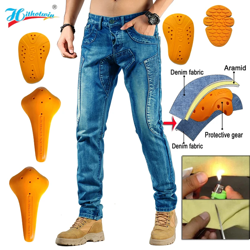 

Japan Motorcycle jeans Kevlar South Korea Kevlar Pants Men Moto Protection Jeans Racing Sports Aramid Motocross Protectiv Hi-036