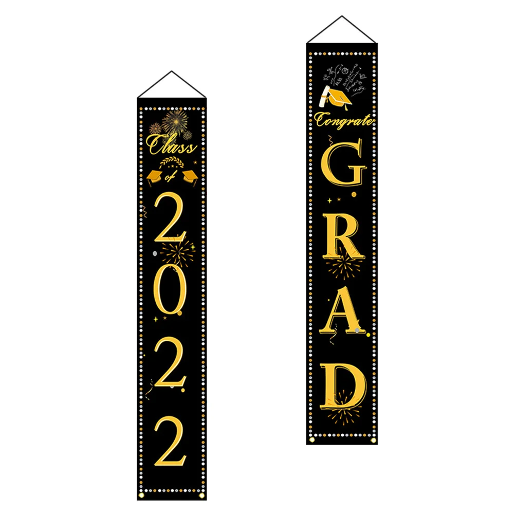 

1 Pair Graduation Season Couplets Decorations Banners Home Door Decors