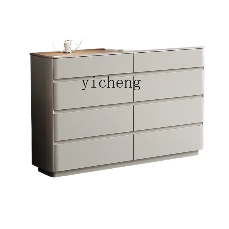 TQH bedroom chest narrow bedside of drawers minimalist cream wind five bucket locker