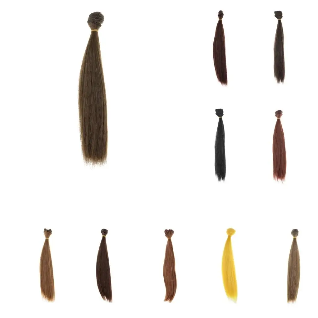 

25cm Lovely Long Straight Hair DIY Making Repair Accessory for Doll