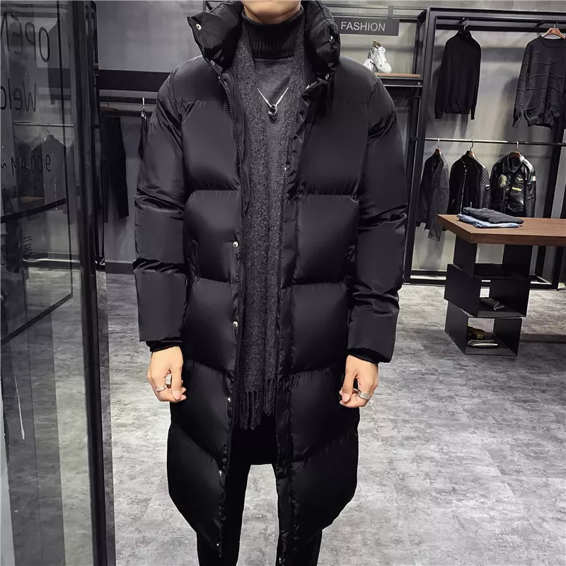 Jackets And Coats For Men Casual Long Down Jackets Thicker Warm Parkas New Male Outwear Winter Coats Slim Fit Jackets 5XL