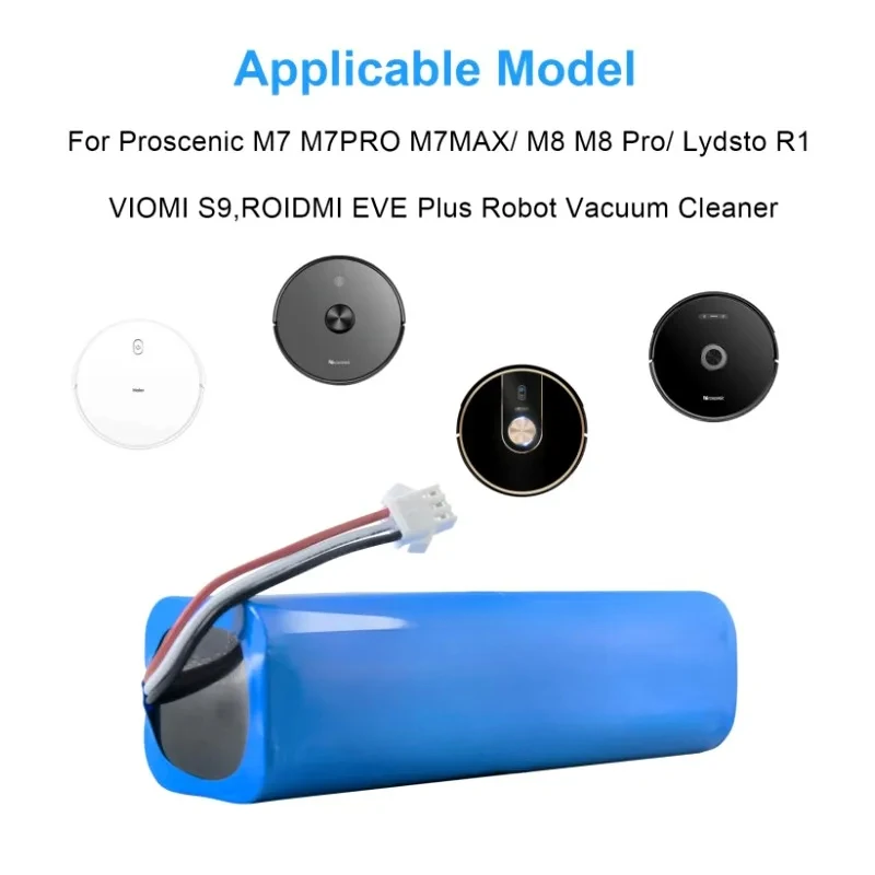 Литий-ионный аккумулятор для пылесоса Proscenic M7Pro M7Max M8Pro Lydsto R1 VIOMI S9 ROIDMI EVE Plus 14 4 В 6800
