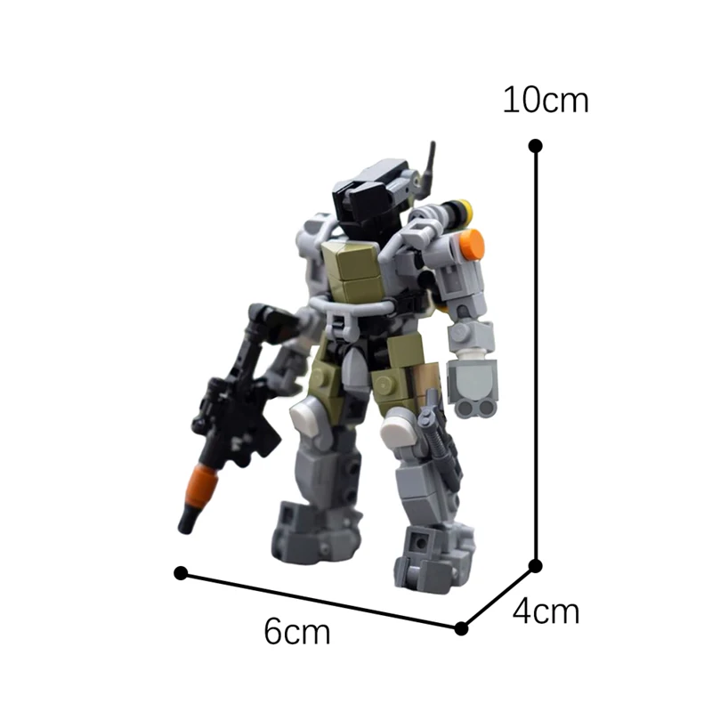 Экшн-фигурка робота MOC Mech Warrior строительный блок модель оружия технический
