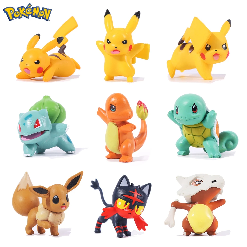 

Фигурки героев мультфильма «Tomy Pokemon», 3-5 см
