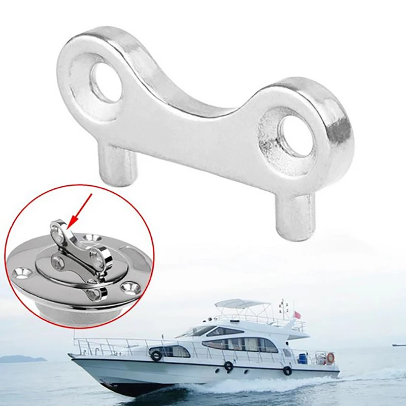 

Stainless Steel Fuel Gas Water Waste Tank Deck Fill Filler Spare Cap Key Replacement Plate Tool for Boat Marine Yacht