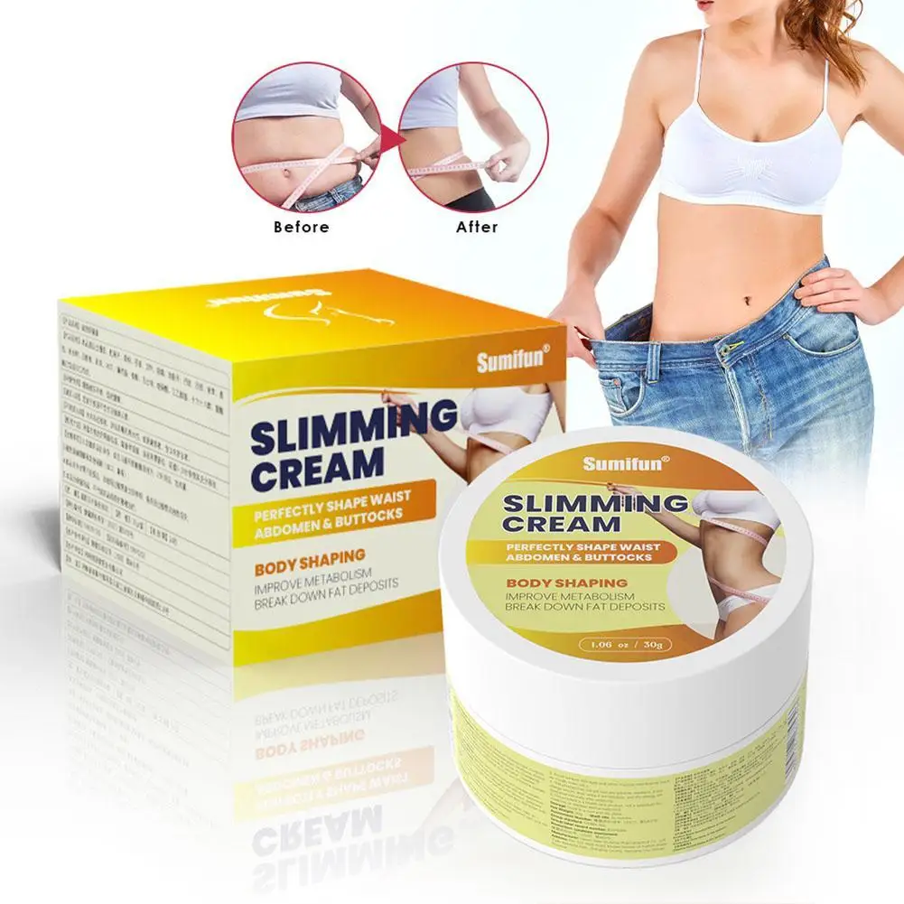 

Turmeric Slimming Hot Cream Body Abdomen Thigh Fat Burning Weight Loss Anti-Cellulite Body Shaping Tighten Massaging Cream 30g