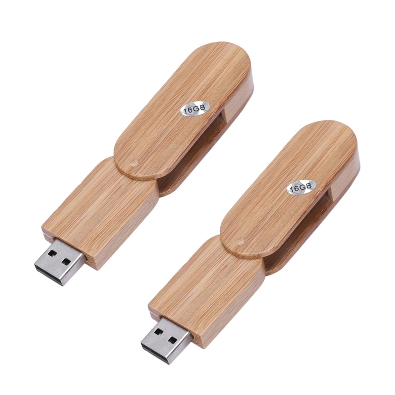 

Флэш-накопитель USB 2,0 деревянный, 16 ГБ, 2 шт.