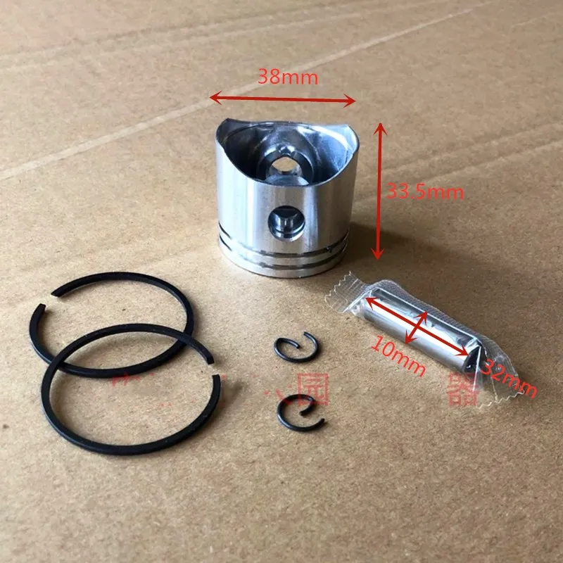 Фото Комплект поршневой группы OM36 38 мм для EMAK EFCO EF3600 3700 EF3800 OLEO-MAC 937 938 Sparta 36 37 38: поршень, цилиндр, кольца, палец, стопорное кольцо №2