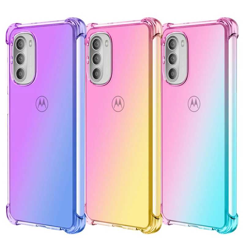

Fashion Double Color Gradient Case For Motorola Moto E6 Plus G8 Play G8 Power Lite E 2020 G Fast E6S 2020 Case Shockproof Cover