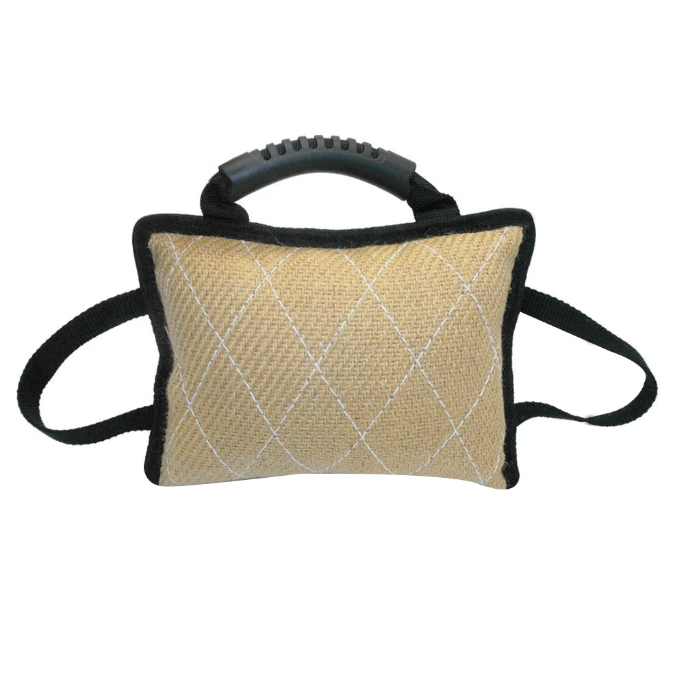 

Dog Tug Bite Toy Pillow Training Jute Interactive Toysdogs Warplay Safe Biting Pad Toughhandle Equipment Puppy Set