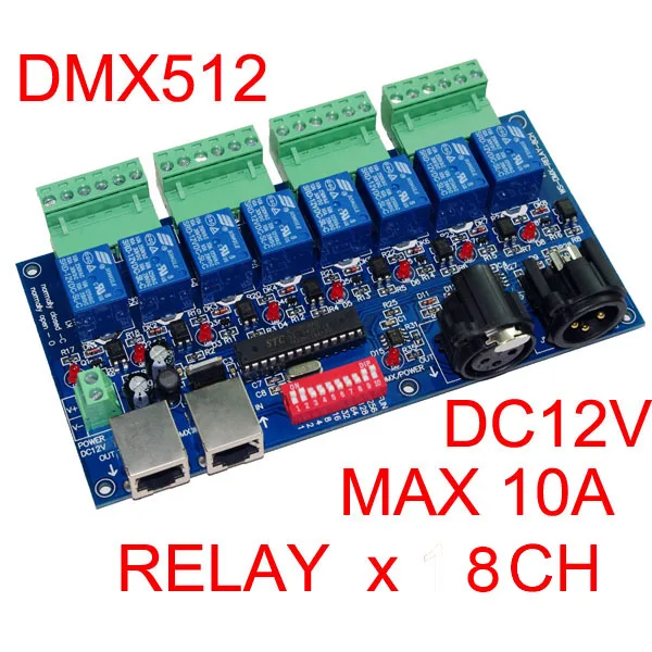 8-way DMX512 Relay Switch