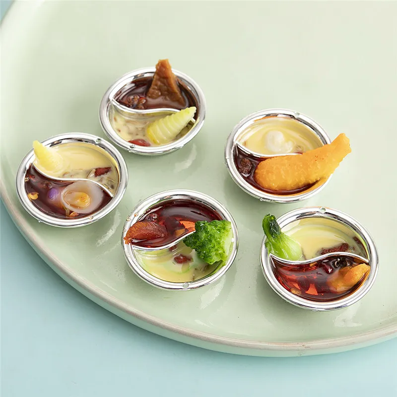 

5pcs/lot Simulation Food Pot Charms Pendant DIY Craft Decoration for Jewelry Making Accessories