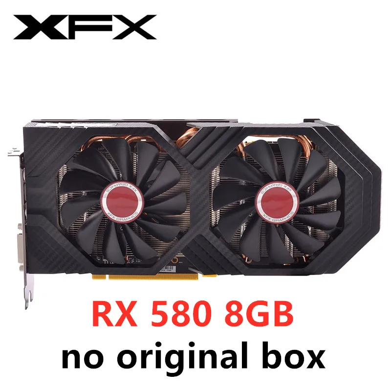 Графические карты XFX RX 580 8 Гб AMD Radeon RX580 видеоэкранные GPU Настольная компьютерная