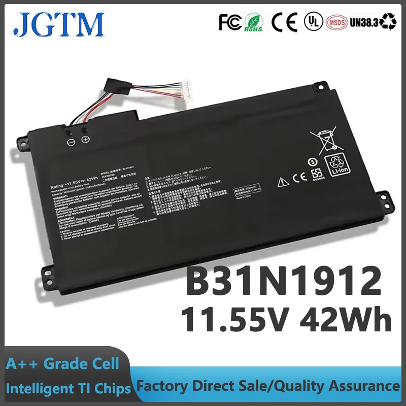 Фото Аккумулятор для ноутбуков Asus VivoBook 14 E510 E510MA E510KA L510 L510MA E410 E410M E410MA L410 L410M L4 (B31N1912, C31N1912, 11.55В, 42Втч) №1