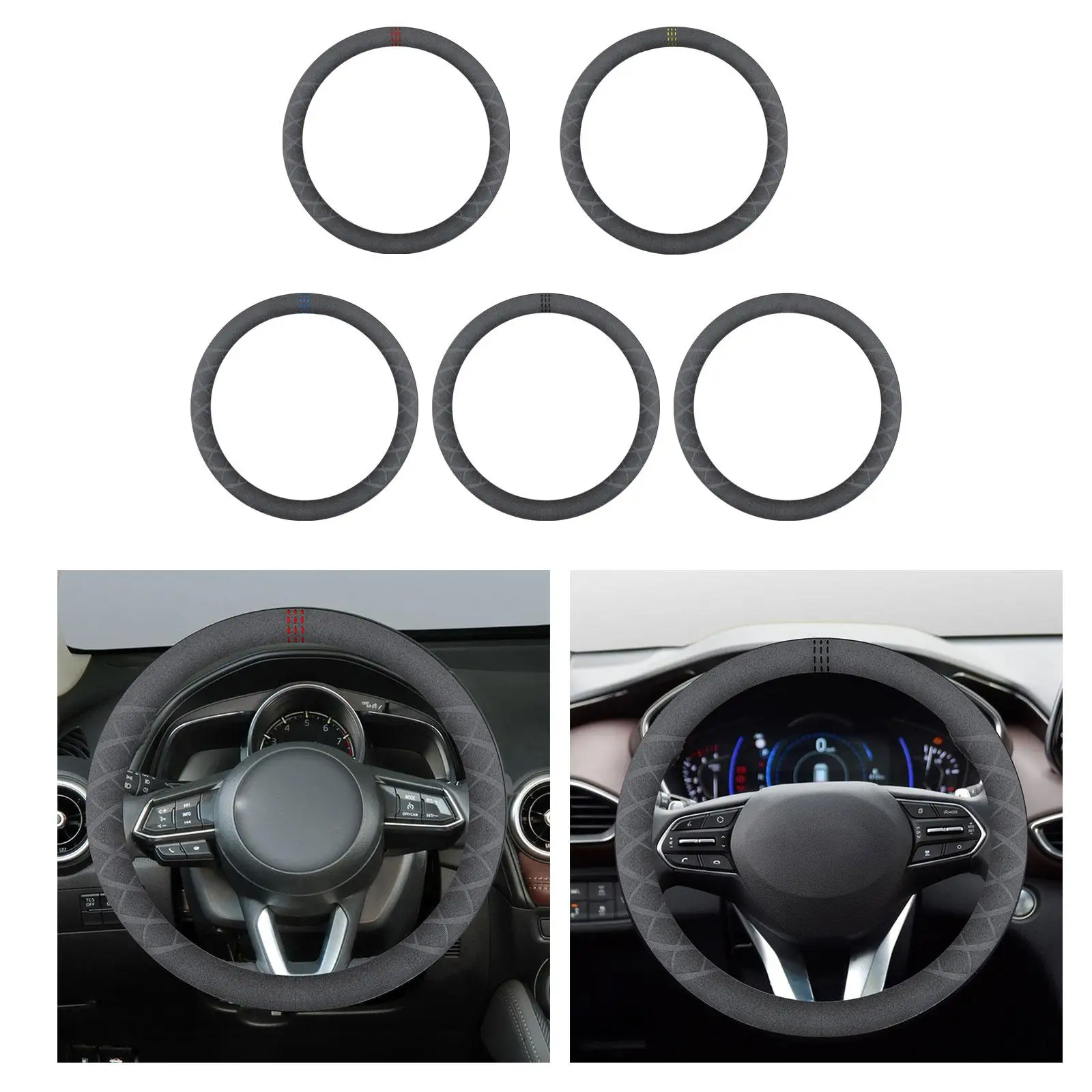 Замшевый чехол на руль автомобиля для Byd Atto 3 Yuan Plus Durable