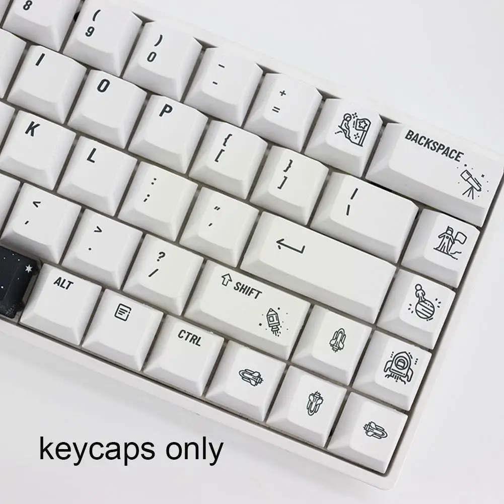 

140Keys Space Theme For 108 104 87 84 68 Mechanical Keyboard Keycap Ergonomic Backlit Key Cap Keycaps for CHERRY MX Mechani P3I4