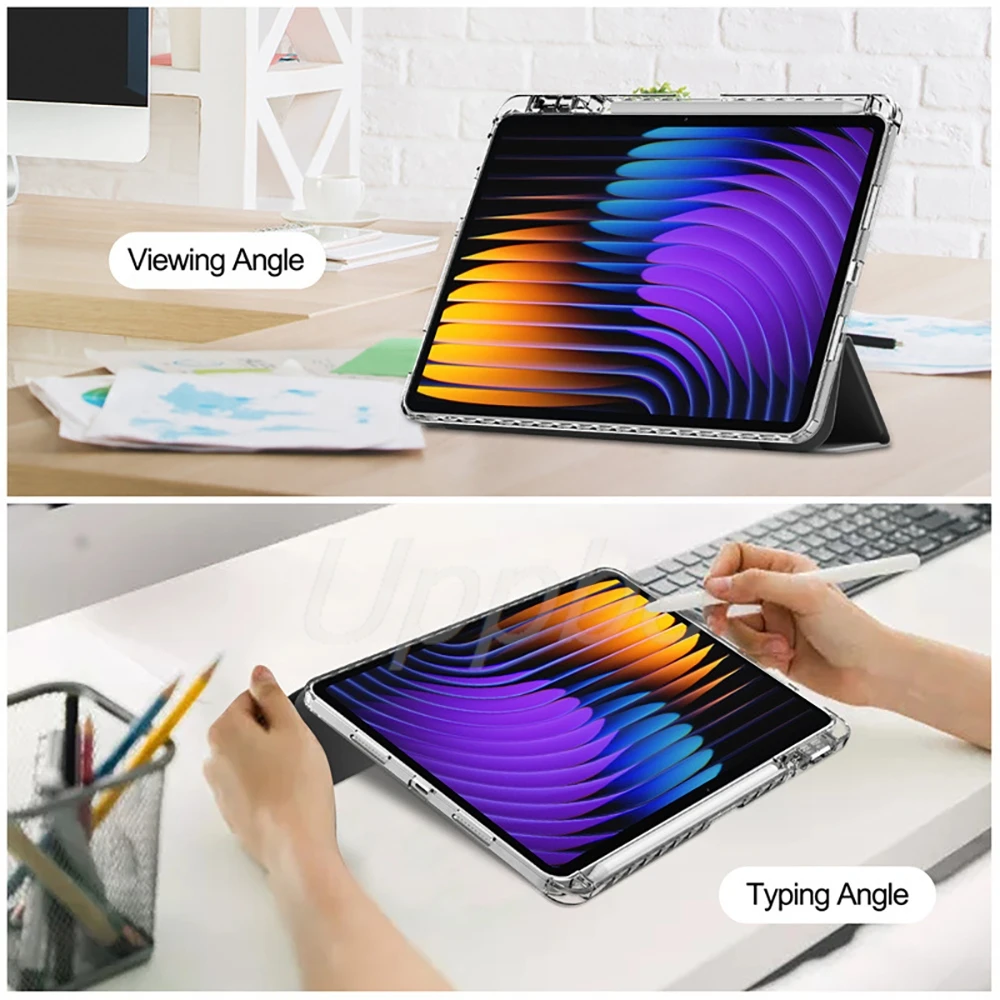 Фото Чехол-книжка с функцией автоматического сна для планшетов Xiaomi Pad 8, 8 Pro, 7, 7 Pro, 6, 6 Pro, 5, 5 Pro, Pad 2, 2025, 2026, Pro 12.1, Pad SE 11, 8.7, PocoPad 12.1 №2