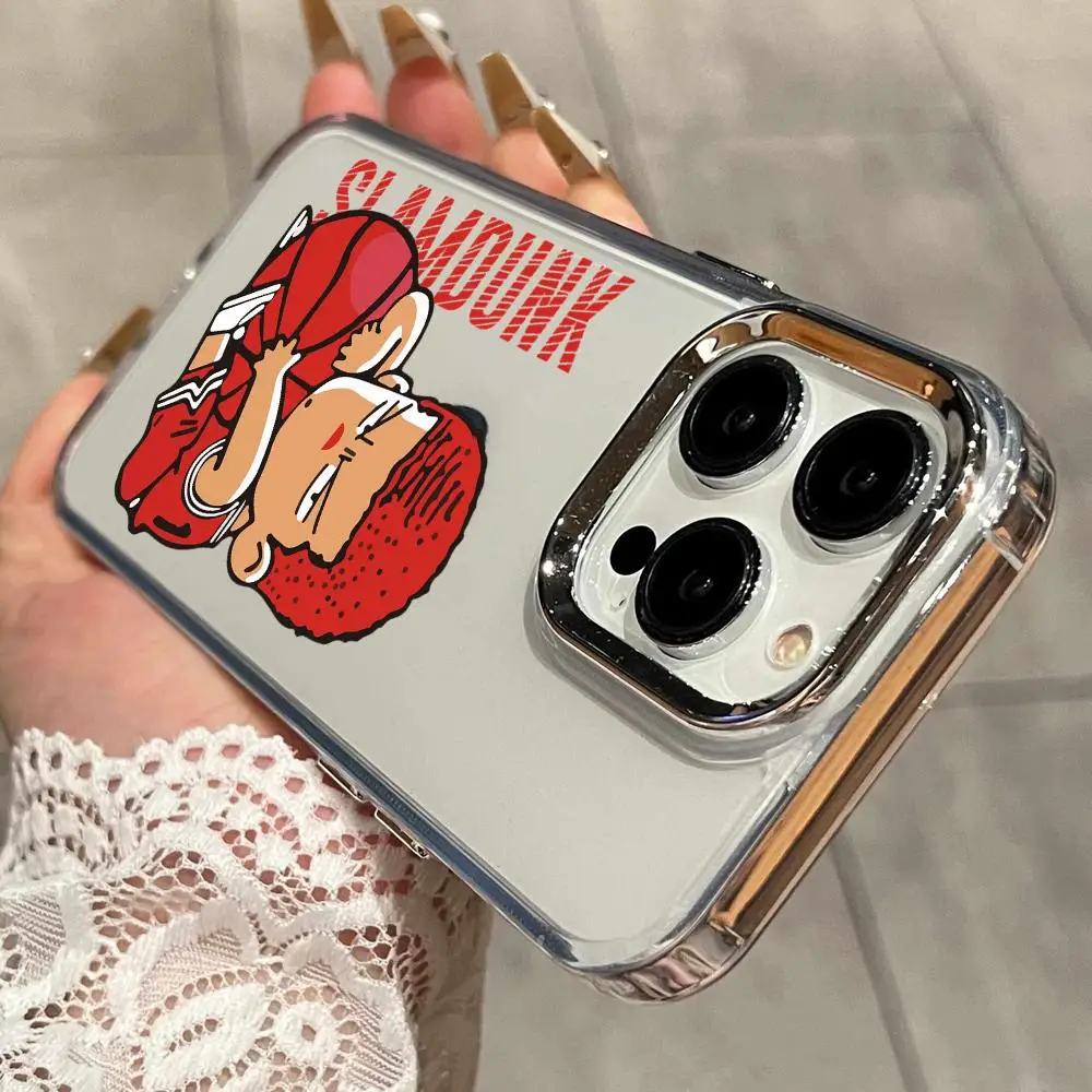 Фото Чехол для телефона Anime S-Slam Dunk-k для iPhone 17 Air 16 15 14 Plus 13 12 11 Pro Max 16e, противоударный, прозрачный, HD, с прозрачной задней панелью №3