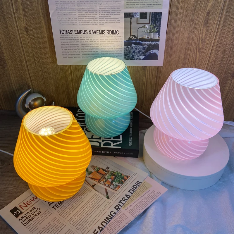 Hot Sale Stained Glass Table Lamp Bedroom Bedside Children's Room Desk Cute 100-240V Universal | Лампы и освещение