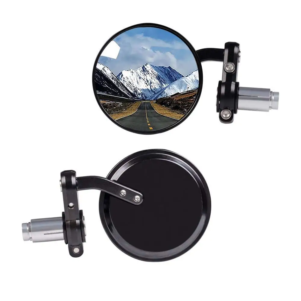 

Retro motorcycle refitted handlebar rearview mirror round handlebar end foldable motorcycle side universal